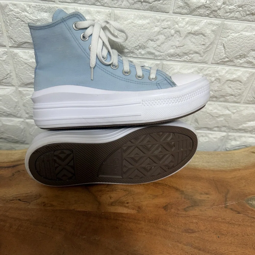 Converse Chuck Taylor Move Platform High Top Light Blue Womens Size 5 Sneakers